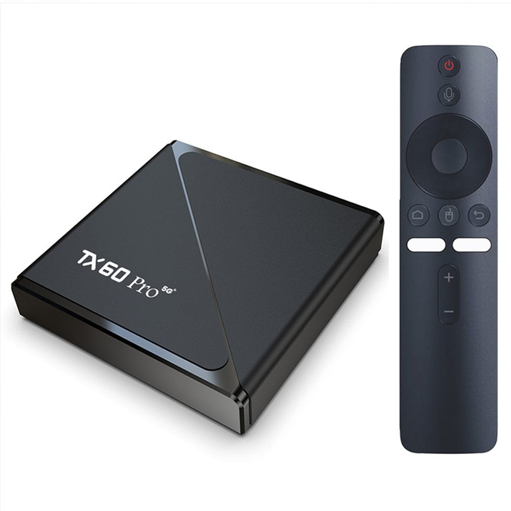 TX60 Pro 5G 16+256GB Android TV Box 14K Afkodning Dual Band WiFi Bluetooth-kompatibel Stemmefjernbetjening til Hjemmeunderholdning