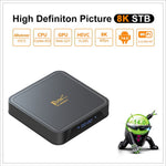 TV98 Pro 2+16GB Android TV Box 8K / 60fps 3D HDR10+ Dual WiFi Bluetooth-compatible Voice Remote Control Media Player