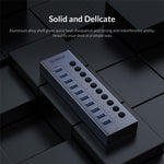 ORICO BT2U3-16AB Aluminum Alloy Multi-Port USB 3.0 Hub Splitter with Individual Switches