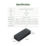 ORICO CT2U3-10AB ABS Multi-port USB3.0 HUB with Individual Switches