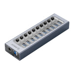 ORICO AT2U3-10AB USB3.0 multi-port HUB i aluminiumlegering + PC med individuelle kontakter