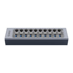 ORICO AT2U3-10AB USB3.0 multi-port HUB i aluminiumlegering + PC med individuelle kontakter