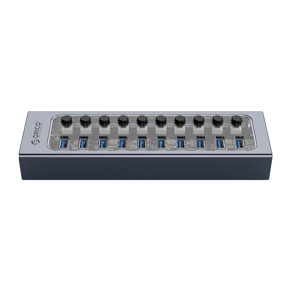 ORICO AT2U3-10AB USB3.0 multi-port HUB i aluminiumlegering + PC med individuelle kontakter
