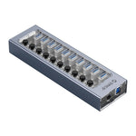 ORICO AT2U3-10AB USB3.0 multi-port HUB i aluminiumlegering + PC med individuelle kontakter