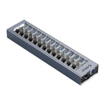 ORICO AT2U3-13AB USB3.0 multi-port HUB i aluminiumlegering + PC med individuelle kontakter
