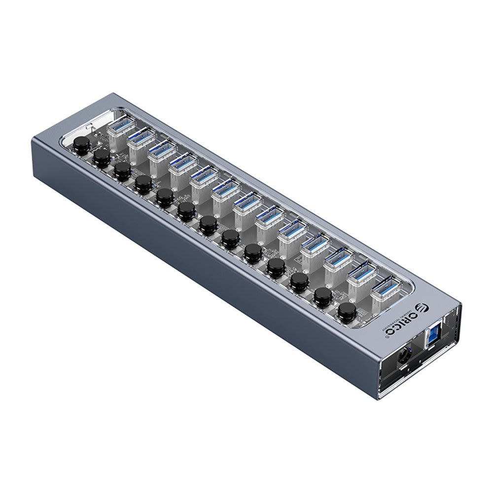 ORICO AT2U3-13AB USB3.0 multi-port HUB i aluminiumlegering + PC med individuelle kontakter
