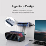 ORICO AT2U3-13AB USB3.0 multi-port HUB i aluminiumlegering + PC med individuelle kontakter