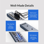 ORICO AT2U3-13AB USB3.0 multi-port HUB i aluminiumlegering + PC med individuelle kontakter