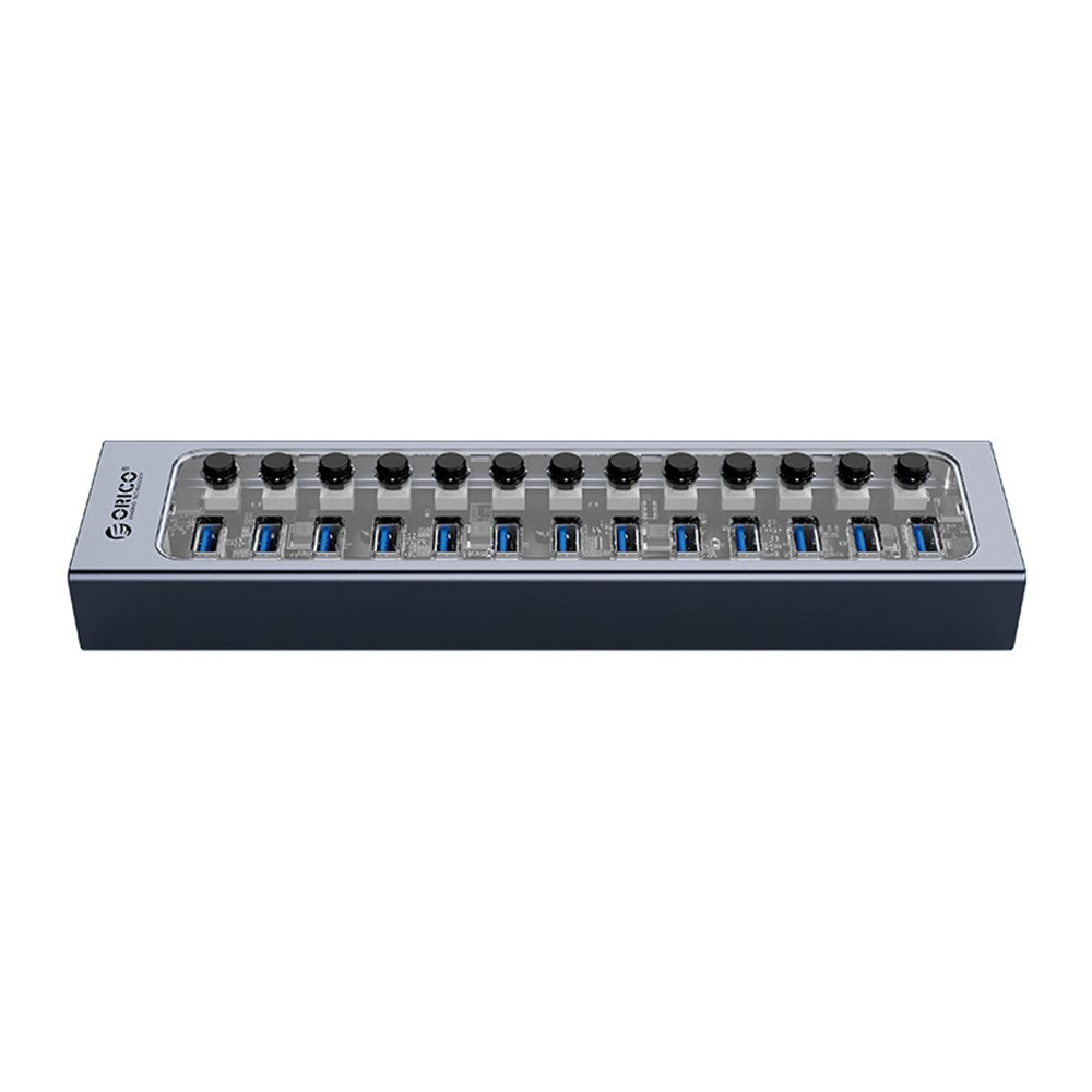 ORICO AT2U3-13AB USB3.0 multi-port HUB i aluminiumlegering + PC med individuelle kontakter