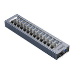 ORICO AT2U3-13AB USB3.0 multi-port HUB i aluminiumlegering + PC med individuelle kontakter