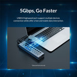 ORICO AT2U3-16AB aluminiumlegering + PC USB3.0 multi-port HUB med individuelle kontakter