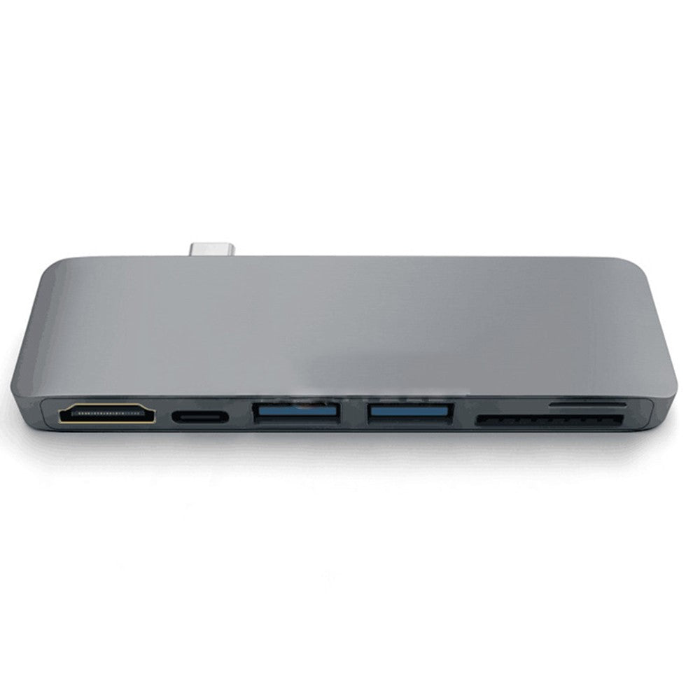 6-in-1 Type C Hub Adapter + 2*USB 3.0 + PD + SD/TF Card Reader Docking Station