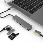 SEEWEI BX6H Type-C to HUB Adapter 6-IN-1 Multi-function HUB Expander