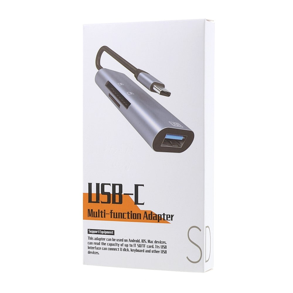 NK-3040 3-in-1 USB-C Hub USB3.0 TF Memory Card Reader OTG Adapter for Type-C Phone Tablet Laptop