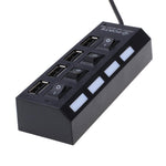 A42 High Speed USB2.0 4-Port USB Hub Splitter with Independent Switch