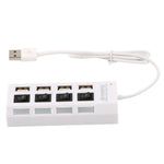 A42 High Speed USB2.0 4-Port USB Hub Splitter with Independent Switch
