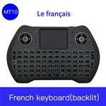 MT10 Backlight Keyboard USB 2.4G Air Mouse Wireless Keyboard with Touchpad for Smart TV, Windows, Notebook
