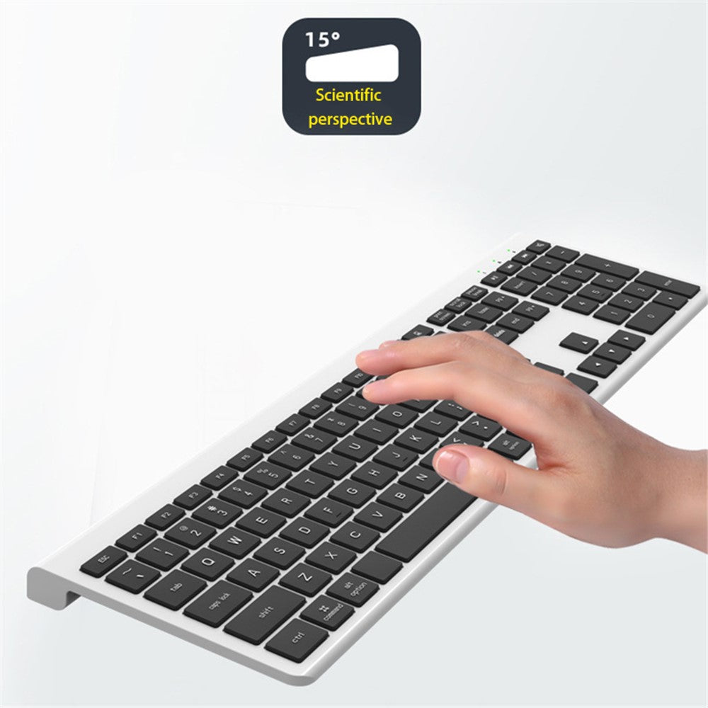 K010C 110 Keys Bluetooth 5.0 Wireless Keyboard Portable Slim Keyboard Compatible with Mac, Windows