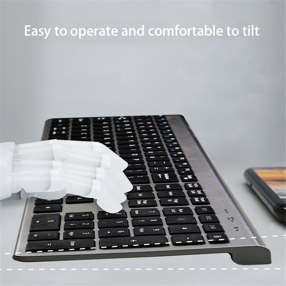 K010C 110 Keys Bluetooth 5.0 Wireless Keyboard Portable Slim Keyboard Compatible with Mac, Windows