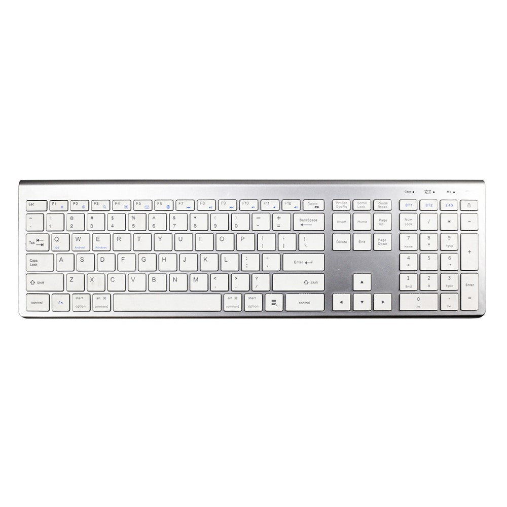 K010C 110 Keys Bluetooth 5.0 Wireless Keyboard Portable Slim Keyboard Compatible with Mac, Windows