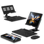 For Samsung Galaxy Z Fold5 5G / Z Fold4 5G / Fold3 5G / Fold2 5G / Fold 5G Keyboard Magnetic Folding Stand with Mouse Stylus Pen