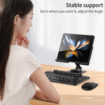 For Samsung Galaxy Z Fold5 5G / Z Fold4 5G / Fold3 5G / Fold2 5G / Fold 5G Keyboard Magnetic Folding Stand with Mouse Stylus Pen