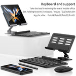 For Samsung Galaxy Z Fold5 5G / Z Fold4 5G / Fold3 5G / Fold2 5G / Fold 5G Keyboard Magnetic Folding Stand with Mouse Stylus Pen