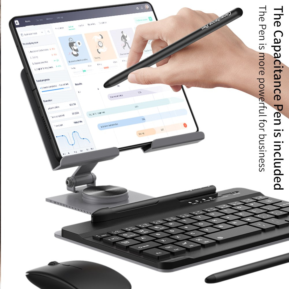 For Samsung Galaxy Z Fold5 5G / Z Fold4 5G / Fold3 5G / Fold2 5G / Fold 5G Keyboard Magnetic Folding Stand with Mouse Stylus Pen