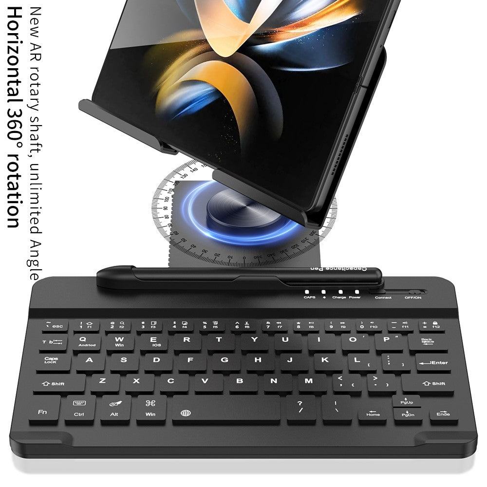 For Samsung Galaxy Z Fold5 5G / Z Fold4 5G / Fold3 5G / Fold2 5G / Fold 5G Keyboard Magnetic Folding Stand with Mouse Stylus Pen