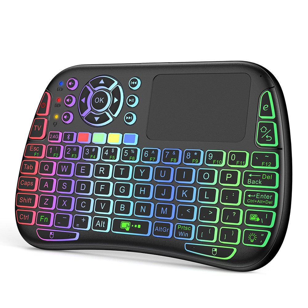 M9 RC muse-tastatur-kombination med IR-læringsfunktion mini trådløst tastatur understøtter touchpad stemme