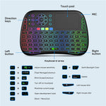 M9 RC muse-tastatur-kombination med IR-læringsfunktion mini trådløst tastatur understøtter touchpad stemme