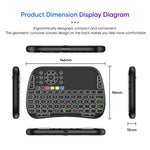 M9 RC muse-tastatur-kombination med IR-læringsfunktion mini trådløst tastatur understøtter touchpad stemme