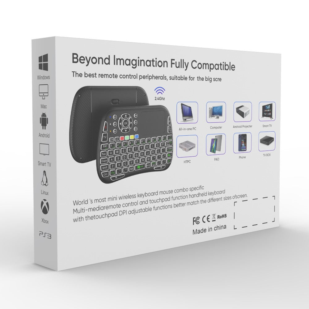 M9 RC muse-tastatur-kombination med IR-læringsfunktion mini trådløst tastatur understøtter touchpad stemme