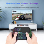 M9 RC muse-tastatur-kombination med IR-læringsfunktion mini trådløst tastatur understøtter touchpad stemme