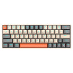 T-WOLF T60 USB Wired Gaming Keyboard RGB Backlit Mechanical Gaming Keyboard 63 Keys for Desktop PC
