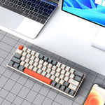 T-WOLF T60 USB Wired Gaming Keyboard RGB Backlit Mechanical Gaming Keyboard 63 Keys for Desktop PC