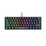 T-WOLF T61 Computer Laptop Gaming Keyboard USB Wired Colorful Backlit 61-Key Mechanical Keyboard