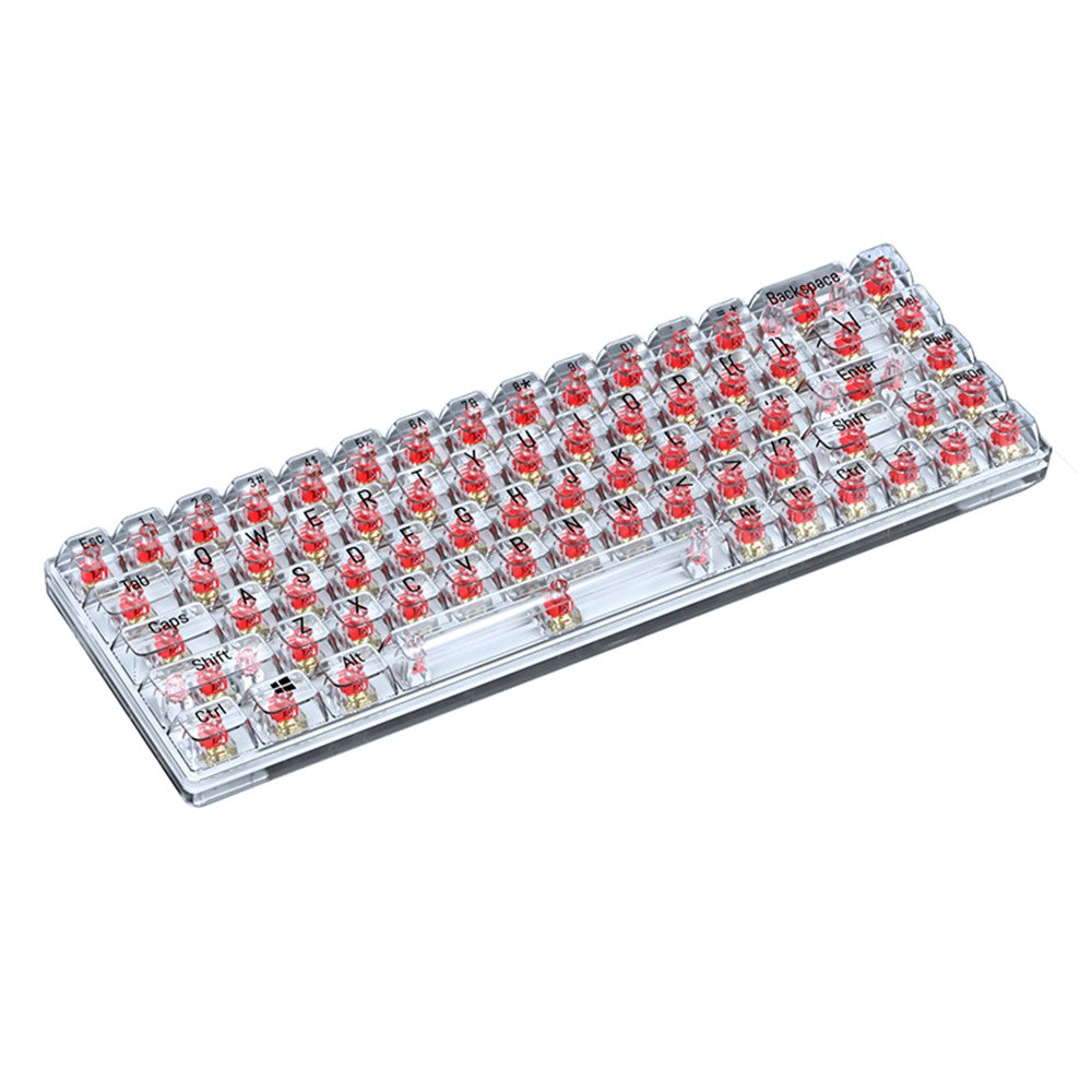 T-WOLF T40 150cm Mekanisk Tastatur med Gennemsigtige Tastehætter
