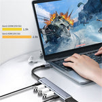 USB-C Hub Adapter Type-C til 4K 60Hz HD+USB 3.1+USB 2.0x2+USB 3.0+PD 100W Konverter Dock