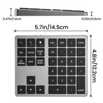 K-35 Bluetooth-compatible Keypad Slim 35-Keys 2.4G+Bluetooth-compatible Dual Mode Keyboard