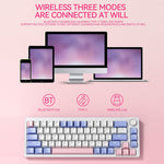 ZA68 Pro RGB Hot Swap 2.4G+Type-C+Bluetooth-compatible 68-Key Computer Keyboard