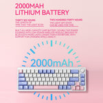 ZA68 Pro RGB Hot Swap 2.4G+Type-C+Bluetooth-compatible 68-Key Computer Keyboard