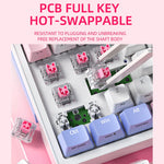 ZA68 Pro RGB Hot Swap 2.4G+Type-C+Bluetooth-compatible 68-Key Computer Keyboard