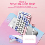 ZA68 Computer Bærbar Gaming Tastatur Kablet RGB Lys 68-Tasters Mekanisk Tastatur