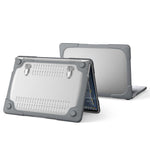 Two-Piece Plastic + TPU Protective Case Shell with Stand Design for MacBook Pro 13 inch (2020) A2251 / A2289 / A2338 (M1 / M2)