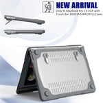 Two-Piece Plastic + TPU Protective Case Shell with Stand Design for MacBook Pro 13 inch (2020) A2251 / A2289 / A2338 (M1 / M2)