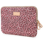 LISEN Carrying Case for 13-Inch Laptops Storage Bag with Stylish Retro Leopard Pattern 34.5 x 24 x 1.5cm