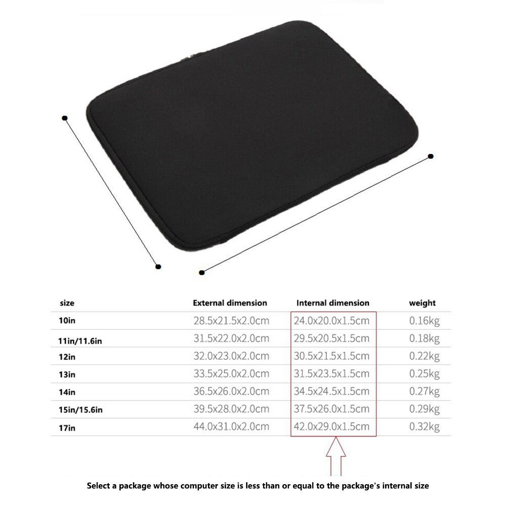 A03 10 inch Laptop Sleeve Bag Neoprene Notebook Carrying Bag Tablet Briefcase