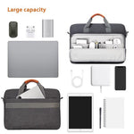 For 15.6 inch Shoulder Laptop Bag Business Style Multi-Functional Notebook Sleeve Bag with Air Cushion Protection