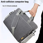 For 15.6 inch Shoulder Laptop Bag Business Style Multi-Functional Notebook Sleeve Bag with Air Cushion Protection